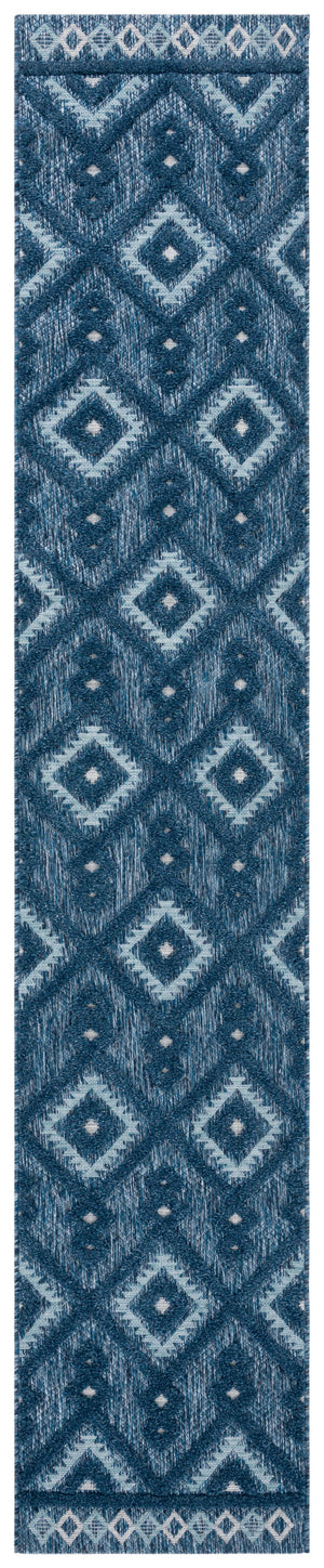 Safavieh Santorini Area Rug - Durable, Elegant Design For Indoor/Outdoor Use - Crafted In Turkey, 1/2" Thick Navy ,Ivory 88% Polypropylene,12% Polyester San108n-8