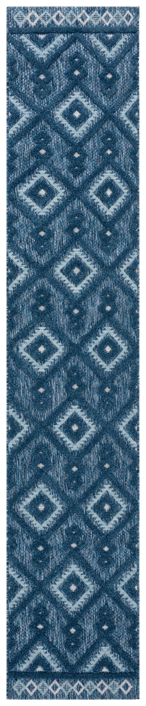 Safavieh Santorini Area Rug - Durable, Elegant Design For Indoor/Outdoor Use - Crafted In Turkey, 1/2" Thick Navy ,Ivory 88% Polypropylene,12% Polyester San108n-8