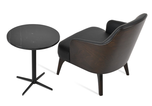 Soho Concept Saphire Armchair - Stylish Leatherette Seating With 2-year Guarantee, Perfect For Home & Office Use! Walnut,Black  Soho-concept-dining-chair-12597