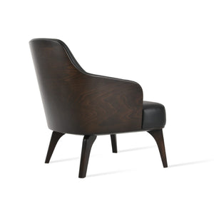 Soho Concept Saphire Armchair - Stylish Leatherette Seating With 2-year Guarantee, Perfect For Home & Office Use! Walnut,Black  Soho-concept-dining-chair-12598