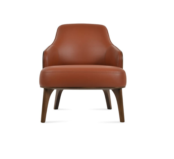 Soho Concept Saphire Armchair - Stylish Leatherette Seating With 2-year Guarantee, Perfect For Home & Office Use! Walnut  Soho-concept-dining-chair-12595