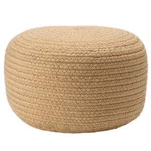 Jaipur Living Vibe by Jaipur Living Santa Rosa Handwoven Cylinder Pouf for Patio or Room Beige POF100480