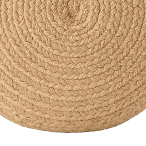 Jaipur Living Vibe by Jaipur Living Santa Rosa Handwoven Cylinder Pouf for Patio or Room Beige POF100480