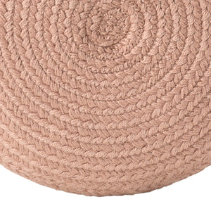 Jaipur Living Vibe by Jaipur Living Santa Rosa Handwoven Cylinder Pouf for Patio or Room Blush POF100510