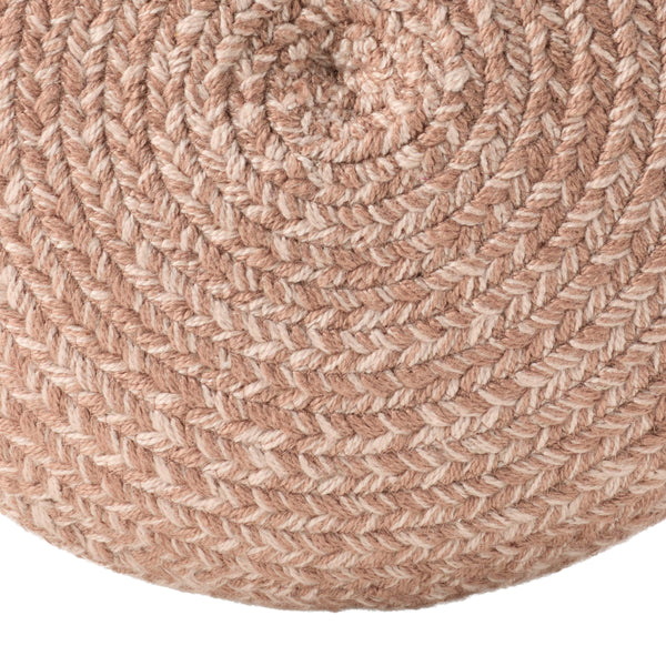 Jaipur Living Vibe by Jaipur Living Grayton Handwoven Jute Style Pouf for Coastal Outdoor Patios Light Pink POF100535