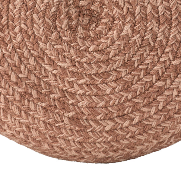 Jaipur Living Vibe by Jaipur Living Grayton Handwoven Jute Style Pouf for Coastal Outdoor Patios Pink POF100536