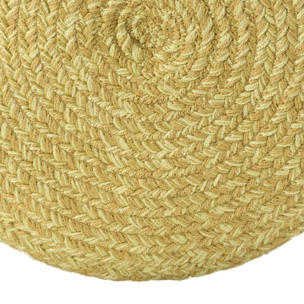 Jaipur Living Vibe by Jaipur Living Grayton Handwoven Jute Style Pouf for Coastal Outdoor Patios Yellow POF100537
