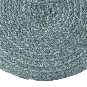 Jaipur Living Vibe by Jaipur Living Grayton Handwoven Jute Style Pouf for Coastal Outdoor Patios Blue POF100538