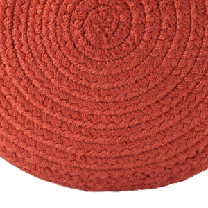 Jaipur Living Vibe by Jaipur Living Santa Rosa Handwoven Cylinder Pouf for Patio or Room Red POF100540