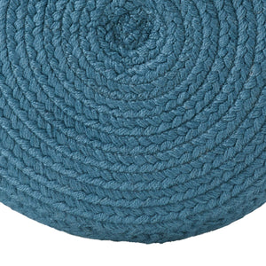 Jaipur Living Vibe by Jaipur Living Santa Rosa Handwoven Cylinder Pouf for Patio or Room Blue POF100541