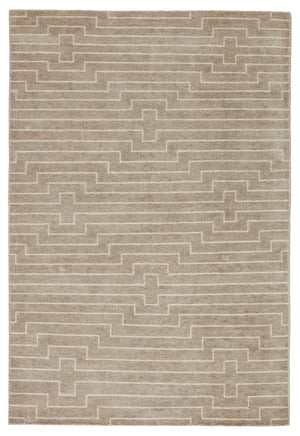 Jaipur Living Jaipur Living Alloy Hand Loomed Rayon Striped Rug for Modern Bedroom or Room RUG148904