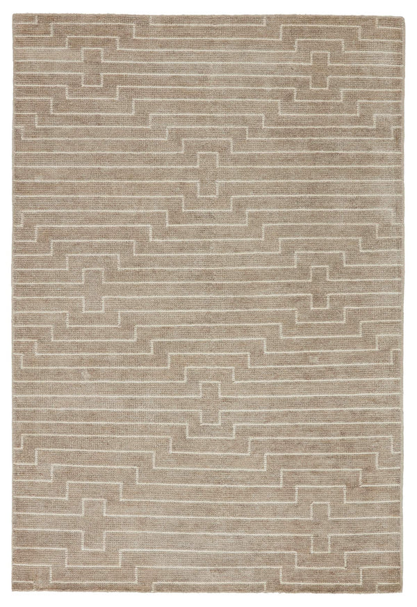 Jaipur Living Jaipur Living Alloy Hand Loomed Rayon Striped Rug for Modern Bedroom or Room RUG148904