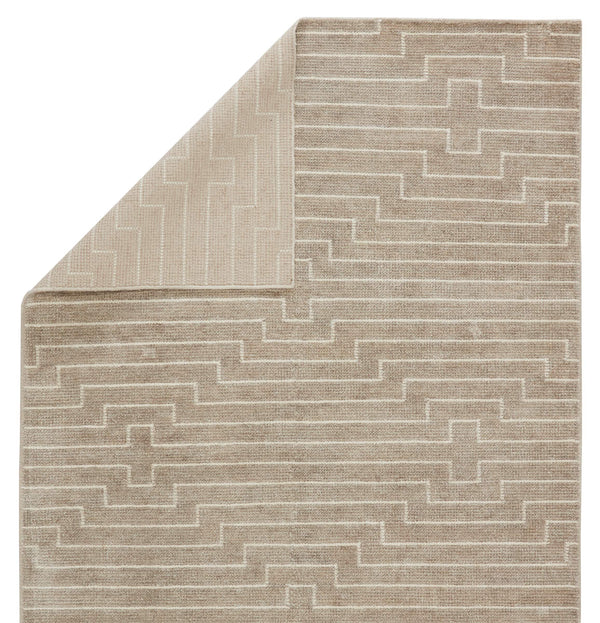 Jaipur Living Jaipur Living Alloy Hand Loomed Rayon Striped Rug for Modern Bedroom or Room RUG148904