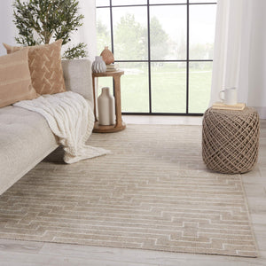 Jaipur Living Jaipur Living Alloy Hand Loomed Rayon Striped Rug for Modern Bedroom or Room RUG148904