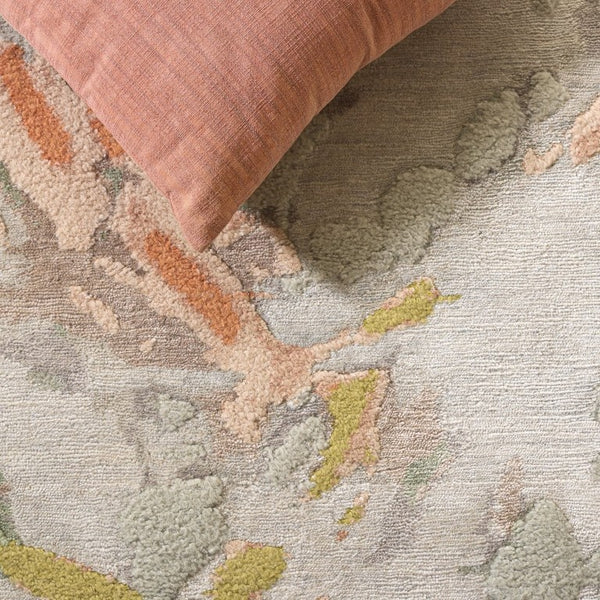 Safavieh Saint Tropez Hand Knotted Wool Silk Abstract Area Rug for Living Room Decor 6'-0" x 9'-0" SAT101F-6