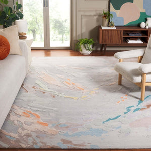 Safavieh Saint Tropez Hand Knotted Wool Silk Abstract Area Rug for Living Room Decor 8'-0" x 10'-0" SAT101F-8