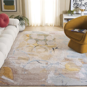 Safavieh Saint Tropez Hand Knotted Wool Silk Abstract Area Rug for Large Living Spaces 12' x 15' SAT102M