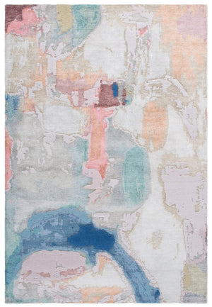 Safavieh Saint Tropez Hand Knotted Wool Silk Abstract Area Rug for Modern Living Spaces 6'-0" x 9'-0" SAT104M-6