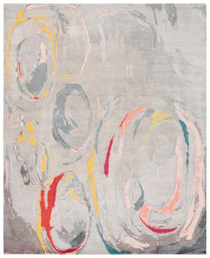 Safavieh Saint Tropez Hand Knotted Wool Silk Area Rug with Soft Pile for Living Rooms 9'-0" x 12'-0" SAT105F-9