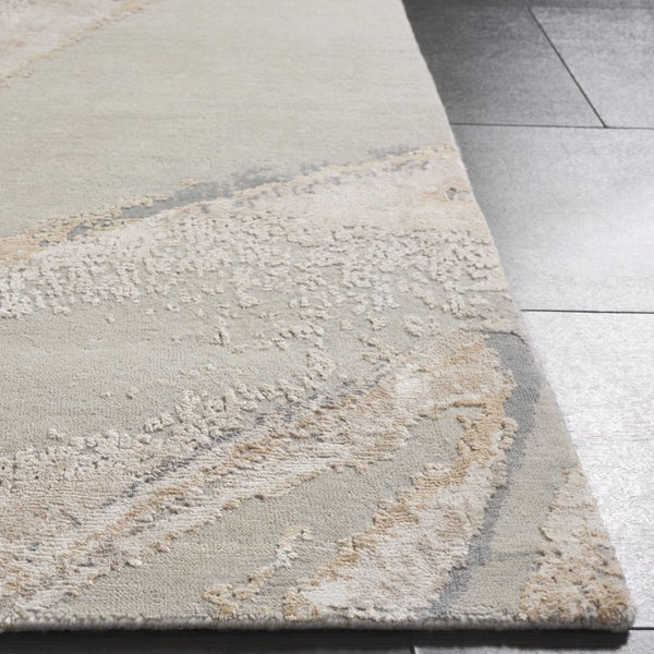 Safavieh Saint Tropez Hand Knotted Wool Silk Abstract Area Rug for Living and Dining Rooms SAT201F-6