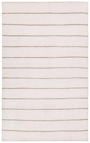 Jaipur Living Saveen Ryn Sav01 Powerloomed Machinemade 100% Polyester Lines Stripes Indoor Rug Ivory, Tan 100% Polyester, Recycled Misc Fibers Rug161227