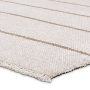Jaipur Living Saveen Ryn Sav01 Powerloomed Machinemade 100% Polyester Lines Stripes Indoor Rug Ivory, Tan 100% Polyester, Recycled Misc Fibers Rug161227