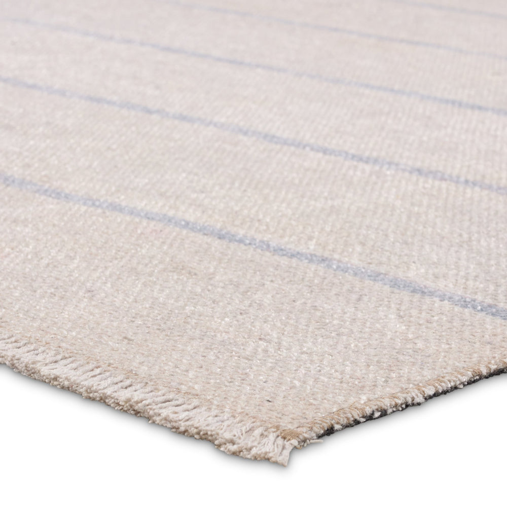 Jaipur Living Saveen Ryn Sav02 Powerloomed Machinemade 100% Polyester Lines Stripes Indoor Rug Ivory, Blue 100% Polyester, Recycled Misc Fibers Rug161235