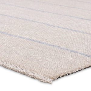 Jaipur Living Saveen Ryn Sav02 Powerloomed Machinemade 100% Polyester Lines Stripes Indoor Rug Ivory, Blue 100% Polyester, Recycled Misc Fibers Rug161235