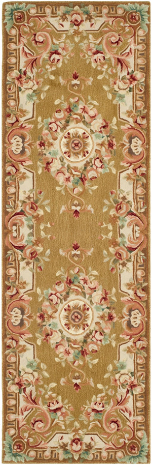 Safavieh Savonnerie Elegant Hand-tufted Wool Area Rug With Floral Motifs For Timeless Home Décor Style Brown ,Ivory Wool Pile Sav201c-9
