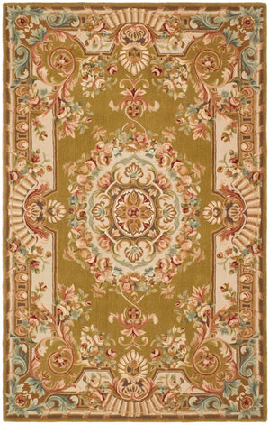 Safavieh Savonnerie Elegant Hand-tufted Wool Area Rug With Floral Motifs For Timeless Home Décor Style Brown ,Ivory Wool Pile Sav201c-9