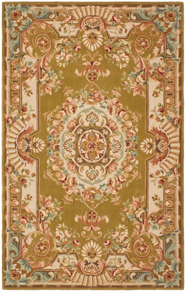Safavieh Savonnerie Elegant Hand-tufted Wool Area Rug With Floral Motifs For Timeless Home Décor Style Brown ,Ivory Wool Pile Sav201c-9