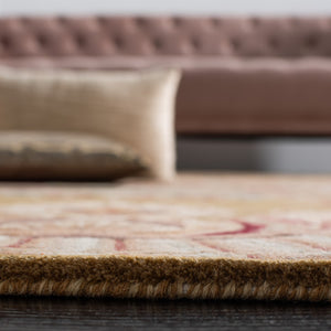 Safavieh Savonnerie Elegant Hand-tufted Wool Area Rug With Floral Motifs For Timeless Home Décor Style Brown ,Ivory Wool Pile Sav201c-9