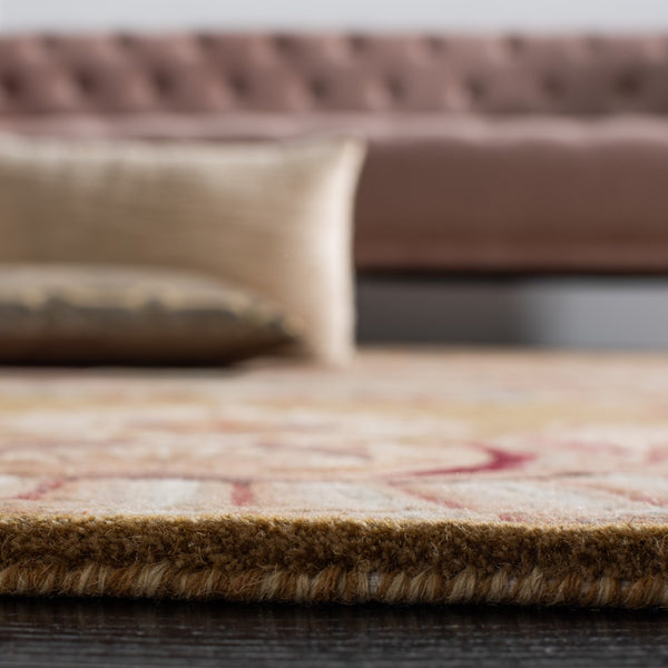 Safavieh Savonnerie Elegant Hand-tufted Wool Area Rug With Floral Motifs For Timeless Home Décor Style Brown ,Ivory Wool Pile Sav201c-9