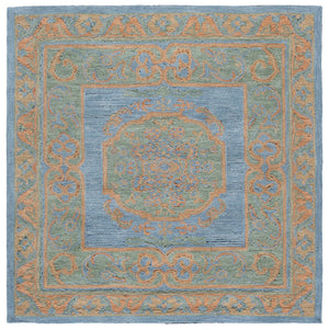 Safavieh Savonnerie Luxurious Hand-tufted Area Rug With Floral Motifs - Elegant Comfort For Any Space Pink ,Gold 80% Wool 20% Cotton Sav401m-8