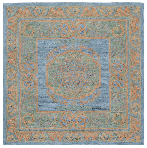 Safavieh Savonnerie Luxurious Hand-tufted Area Rug With Floral Motifs - Elegant Comfort For Any Space Pink ,Gold 80% Wool 20% Cotton Sav401m-8