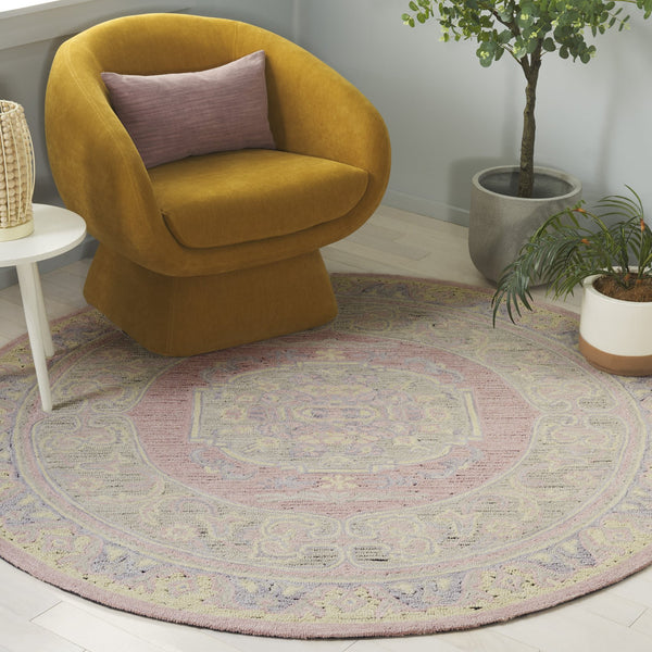 Safavieh Savonnerie Elegant Hand-tufted Runner Rug – Luxurious Floral Design For Timeless Home Decor Pink ,Beige 80% Wool 20% Cotton Sav401u-6r