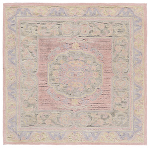 Safavieh Savonnerie Luxurious Hand-tufted Area Rug With Floral Motifs - Elegant Comfort For Any Space Pink ,Beige 80% Wool 20% Cotton Sav401u-8