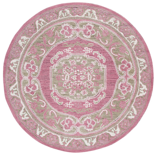 Safavieh Savonnerie Elegant Hand-tufted Runner Rug – Luxurious Floral Design For Timeless Home Decor Olive ,Pink 80% Wool 20% Cotton Sav401x-6r