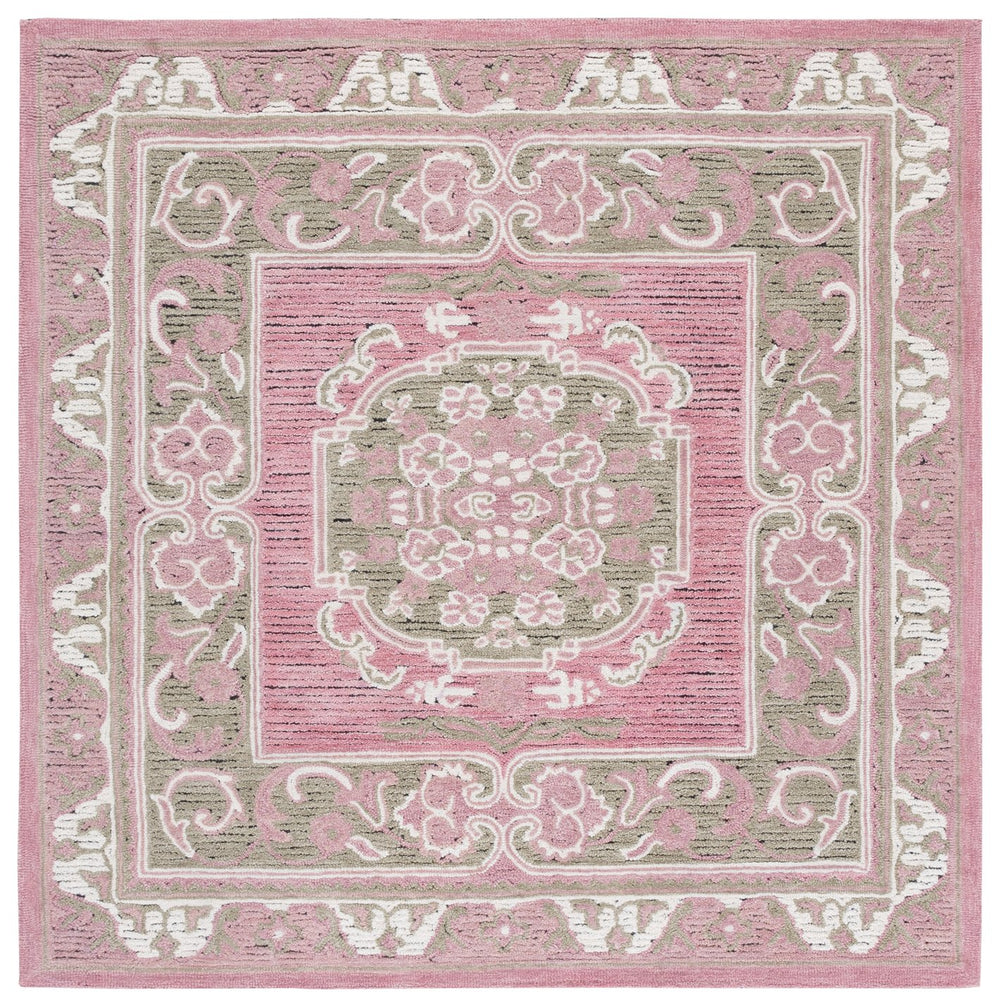 Safavieh Savonnerie Elegant Hand-tufted Runner Rug – Luxurious Floral Design For Timeless Home Decor Pink ,Gold 80% Wool 20% Cotton Sav401m-5