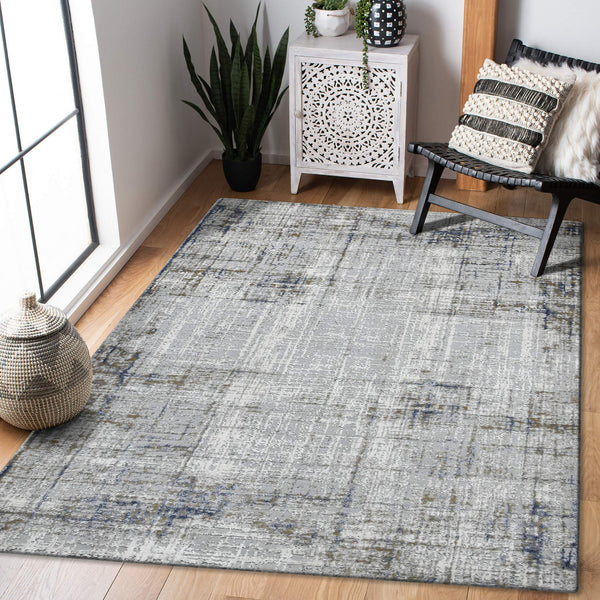 Savannah Abstract Power Loomed High Low Pile Rug for Modern Living Rooms and Hallways