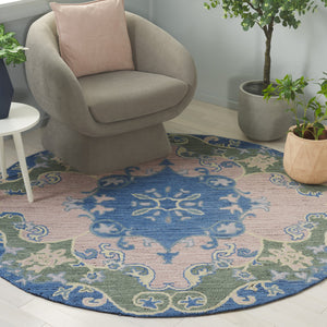 Safavieh Savonnerie Hand-tufted Runner Rug - Luxurious Wool Blend With Elegant Scroll Motifs For Your Home Blue ,Pink 80% Wool 20% Cotton Sav402m-6r