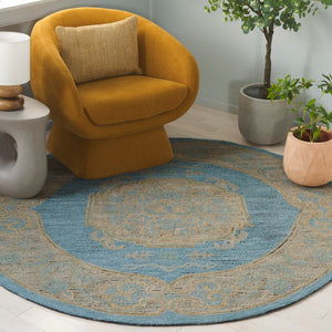 Safavieh Savonnerie Hand-tufted Area Rug With Timeless Floral Design - Elevate Your Home Decor Today! Blue ,Beige 80% Wool 20% Cotton Sav404m-8