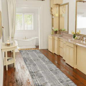 Savannah Abstract Power Loomed High Low Pile Rug for Modern Living Rooms and Hallways