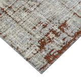 AMER Rugs Savannah Dylanne SAV-6 Power-Loomed Machine Made Polypropylene Modern & Contemporary Abstract Rug Gray/Red 5'3" x 7'9"