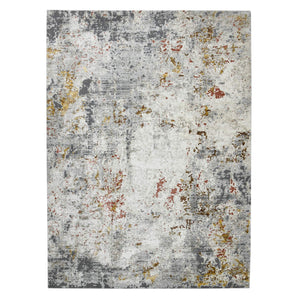 AMER Rugs Savannah Abstract Ivory Gray Area Rug Power Loomed High Low Pile for Modern Rooms SAV75379
