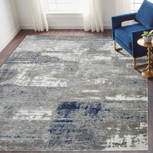 Savannah Abstract Power-loomed Polypropylene Rug with Carved High-low Pile for Modern Rooms