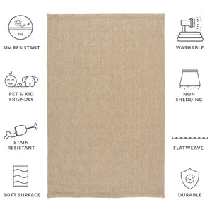 Safavieh Sisal All-weather Area Rug - Elegant Power Loomed Design For Stylish Home Decor And Comfort Natural 95% Polypropylene,5% Polyester Saw402b-211