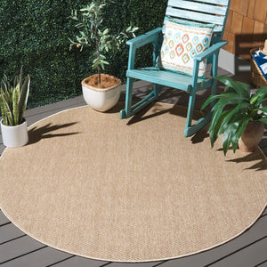 Safavieh Sisal Inspired All Weather Polypropylene Round Rug for Living Rooms and Sunrooms 7'-9" x 7'-9" Round SAW402B-8R