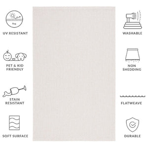 Safavieh Sisal Inspired Ivory Power Loomed Polypropylene Rug for Living and Dining Spaces SAW420A-6