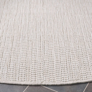 Safavieh Sisal Inspired Round Polypropylene Rug Low Pile Ivory Neutral Transitional Living Room SAW420A-8R